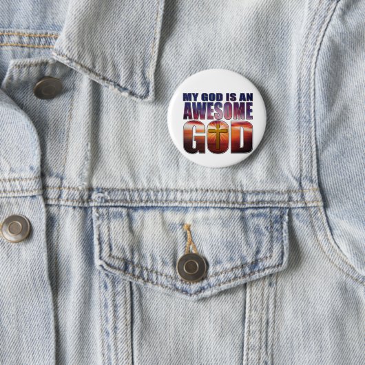 Mein Gott ist ein FANTASTISCHER GOTT Button (Beispiel)