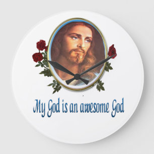 Mein Gott ist ein großartiger Gott Große Wanduhr