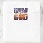 Mein Gott ist ein PHANTASTISCHER Gott Runder Aufkleber (Tasche)