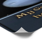 Mein Gott ist ein phantastisches Gottposter Poster (Ecke)