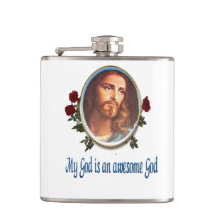 Mein Gott ist Geschenke eines fantastische Gottes Flachmann