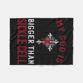 Mein Gott ist größer als die Sichelzellanerkennung Fleecedecke (Vorderseite (Horizontal))
