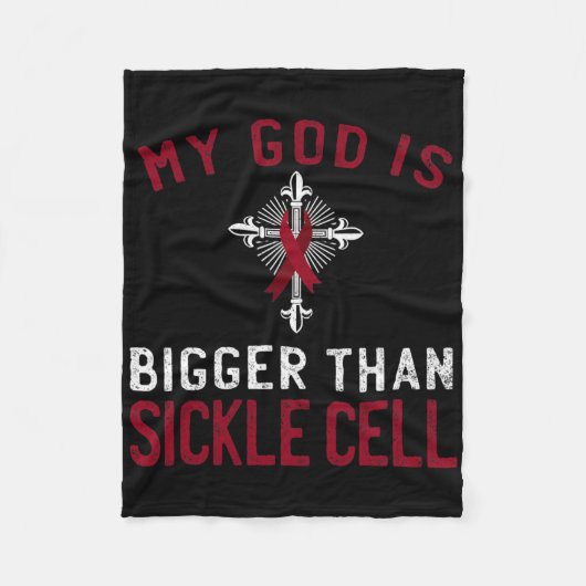 Mein Gott ist größer als die Sichelzellanerkennung Fleecedecke (Vorderseite)