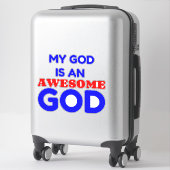 MEIN GOTT IST PHANTASTISCH AUFKLEBER (Koffer)