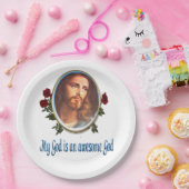 Mein Gott ist phantastischer Gott Pappteller (Party)