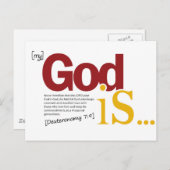 Mein Gott ist Postkarte (Vorne/Hinten)