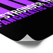 Mein Gott ist stärker als Bauchspeicheldrüsenkrebs Poster (Ecke)