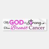 Mein Gott ist stärker als Brustkrebs Autoaufkleber (Vorne)