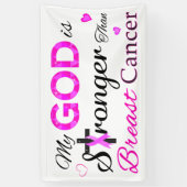 Mein Gott ist stärker als Brustkrebs Banner (Vertikal)