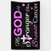 Mein Gott ist stärker als Brustkrebs Banner (Vertikal)