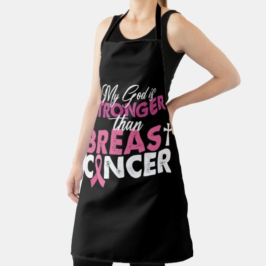 Mein Gott ist stärker als Brustkrebs Christlich Schürze (InSitu)