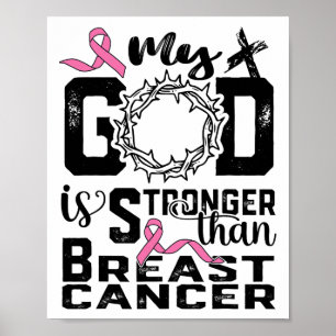 Mein Gott ist stärker als Christlicher Brustkrebs Poster