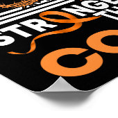 Mein Gott ist stärker als COPD Awareness Ribbon Poster (Ecke)