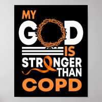 Mein Gott ist stärker als COPD Awareness Ribbon