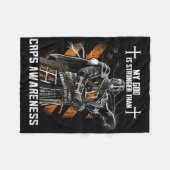 Mein Gott ist stärker als Crps-Bewusstsein Fleecedecke (Vorderseite (Horizontal))