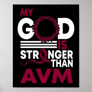 Mein Gott ist stärker als das AVM-Bewusstseinsband Poster