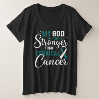 Mein Gott ist stärker als das Bewusstsein für zerv Große Größe T-Shirt