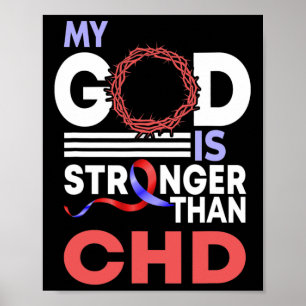 Mein Gott ist stärker als das Kd-Bewusstseinsband Poster
