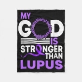 Mein Gott ist stärker als das Lupus Awareness Ribb Fleecedecke (Vorderseite)