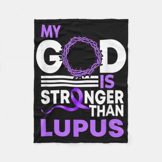 Mein Gott ist stärker als das Lupus Awareness Ribb Fleecedecke (Vorderseite)
