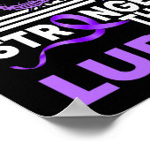 Mein Gott ist stärker als das Lupus Awareness Ribb Poster (Ecke)