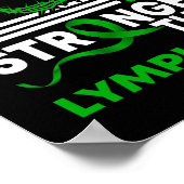 Mein Gott ist stärker als das Lymphom-Bewusstseins Poster (Ecke)