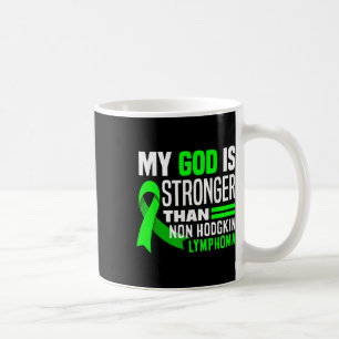 Mein Gott ist stärker als das Lymphom-Tuch ohne Ho Kaffeetasse