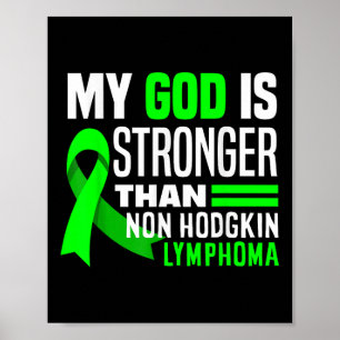 Mein Gott ist stärker als das Lymphom-Tuch ohne Ho Poster