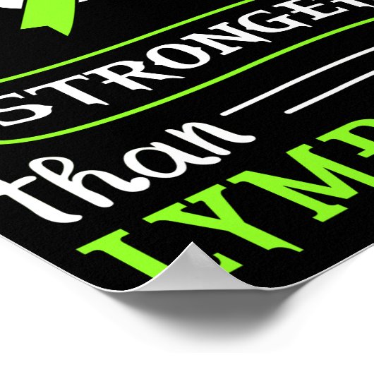 Mein Gott ist stärker als das Lymphombewusstsein H Poster (Ecke)