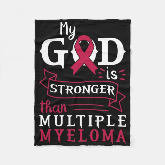 Mein Gott ist stärker als das Multiple Myelom-Bewu Fleecedecke (Vorderseite)
