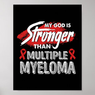 Mein Gott ist stärker als das Multiples Myelom Blu Poster
