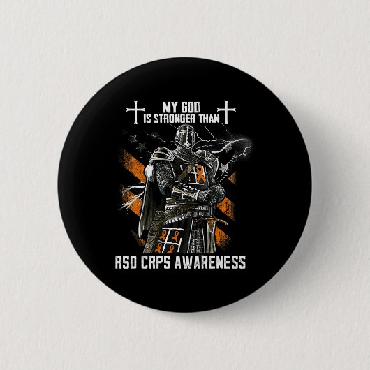 Mein Gott ist stärker als das Rsd Crps Bewusstsein Button (Vorderseite)