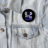 Mein Gott ist stärker als das zyklische Erbrechen- Button (Beispiel)