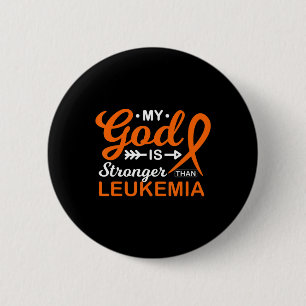 Mein Gott ist stärker als der Leukämiewarner Button