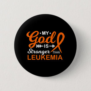Mein Gott ist stärker als der Leukämiewarner Button