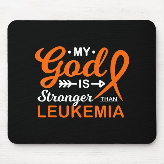 Mein Gott ist stärker als der Leukämiewarner Mousepad (Vorne)