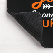 Mein Gott ist stärker als der Leukämiewarner Mousepad (Ecke)