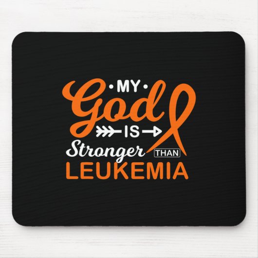 Mein Gott ist stärker als der Leukämiewarner Mousepad (Vorne)