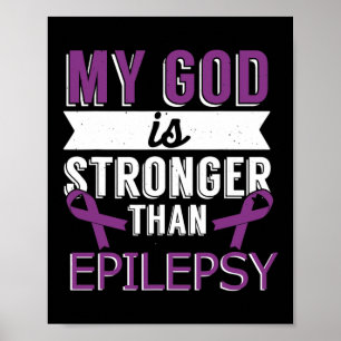 Mein Gott ist stärker als der Monat der Epilepsie- Poster