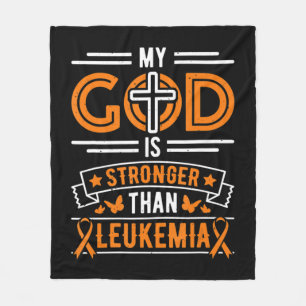 Mein Gott ist stärker als der Überlebende der Leuk Fleecedecke