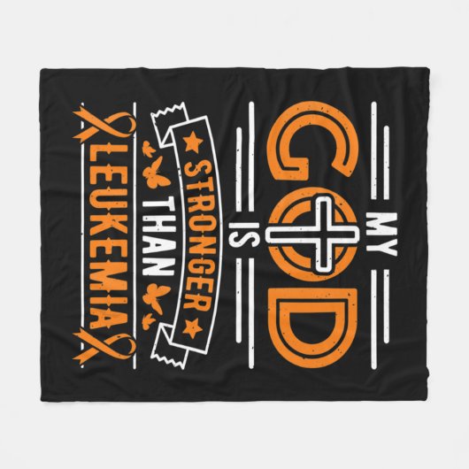 Mein Gott ist stärker als der Überlebende der Leuk Fleecedecke (Vorderseite (Horizontal))