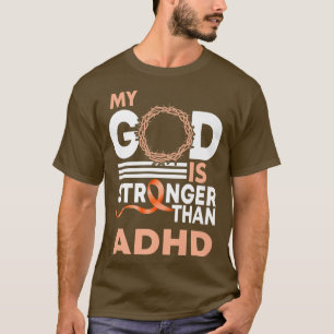 Mein Gott ist stärker als die adhd Awareness Ribbo T-Shirt