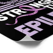 Mein Gott ist stärker als die Epilepsie-Bewusstsei Poster (Ecke)