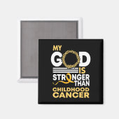 Mein Gott ist stärker als die Krebserkrankung im K Magnet (Vorderseite/Rückseite)