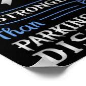 Mein Gott ist stärker als die Parkinsonkrankheit Poster (Ecke)