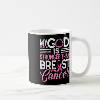 Mein Gott ist stärker als die Rosa Brustkrebs Schl Kaffeetasse