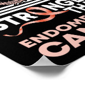 Mein Gott ist stärker als Endometriumkrebs Poster (Ecke)