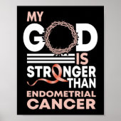 Mein Gott ist stärker als Endometriumkrebs Poster (Vorne)