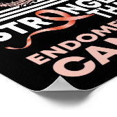 Mein Gott ist stärker als Endometriumkrebs Poster (Ecke)
