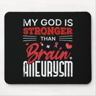 Mein Gott ist stärker als Gehirnaneurysma Bewussts Mousepad